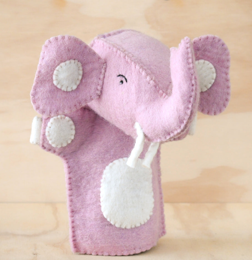 Hand Puppet - Pink Elephant