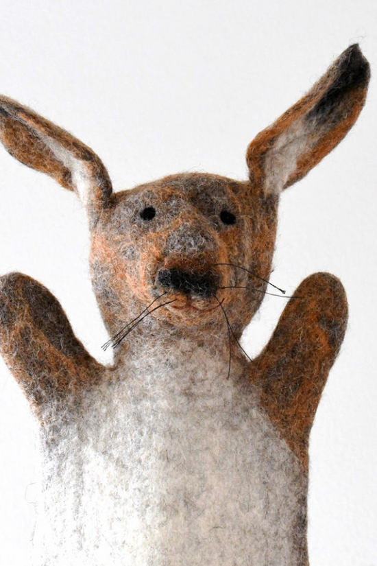 Wool Rabbit Puppet