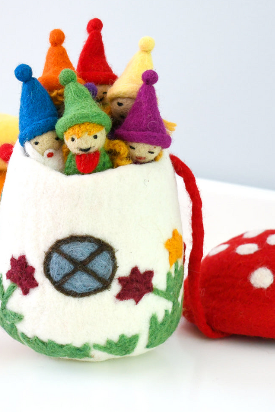 Handmade Red Mushroom Bag