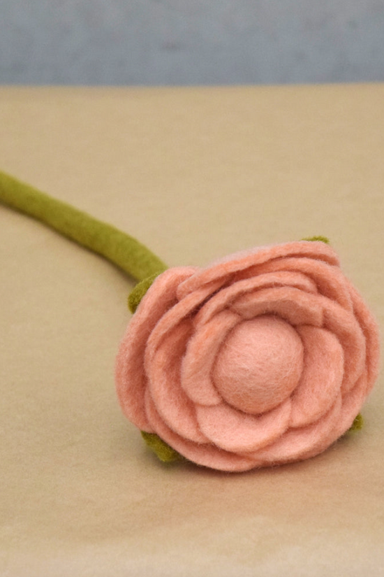 Wool Peach Flower Peony