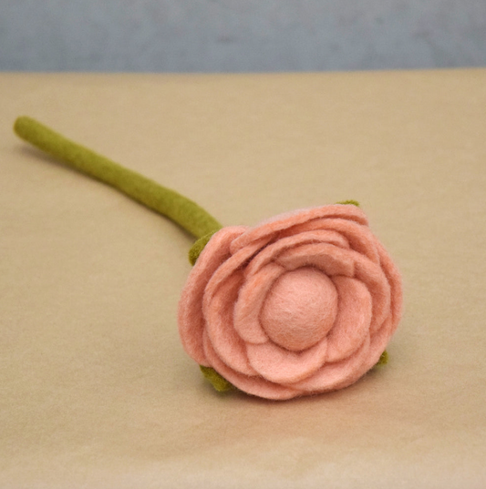 Wool Peach Flower Peony