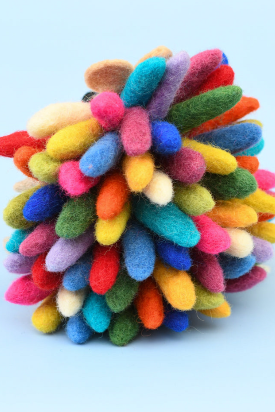 Colorful Felt Rainbow Hedgehog