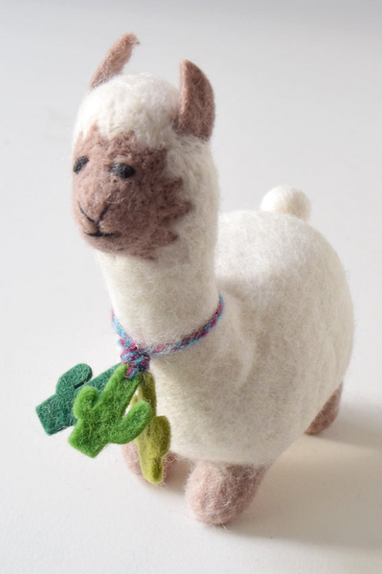 Eco-Friendly Large Felt Llama Toy for Decoration
