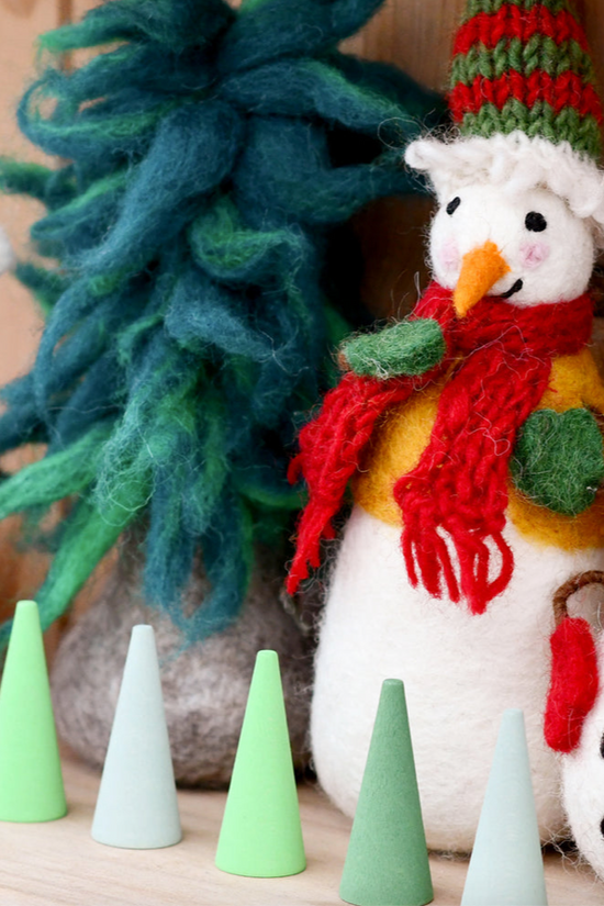 Hand-felted Christmas Weeping Spruce Tree