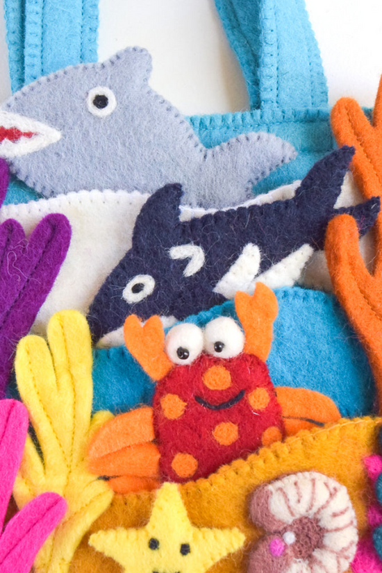 Hand-felted Seaside Bag