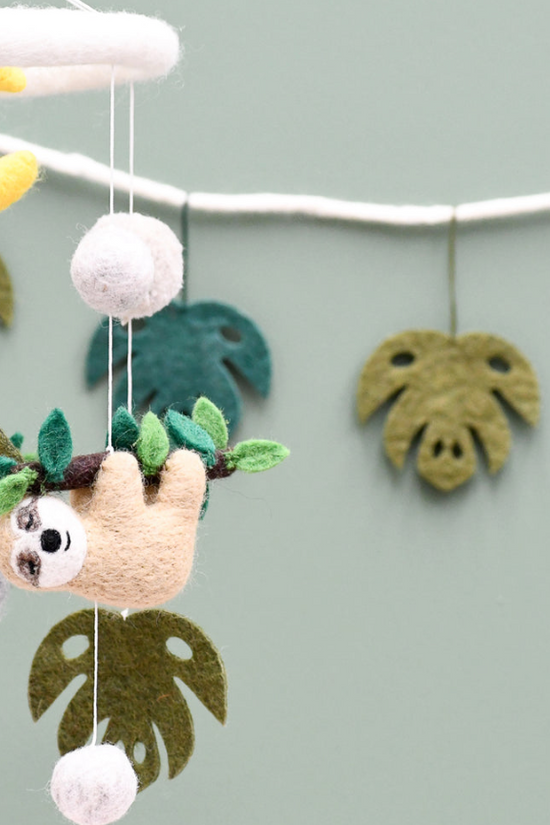 Handmade Felt Sloth Mobile