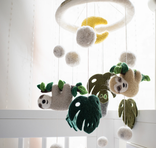 Eco-Friendly Sloth Baby Mobile