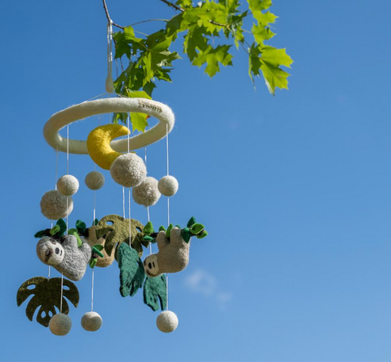 Cute Felt Sloth Mobile