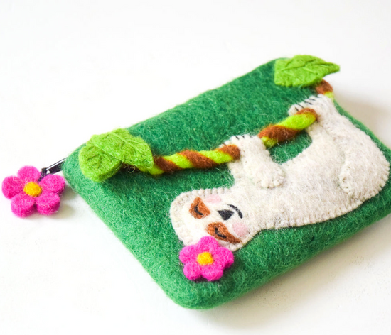 Shop Handmade Happy Sloth Purse