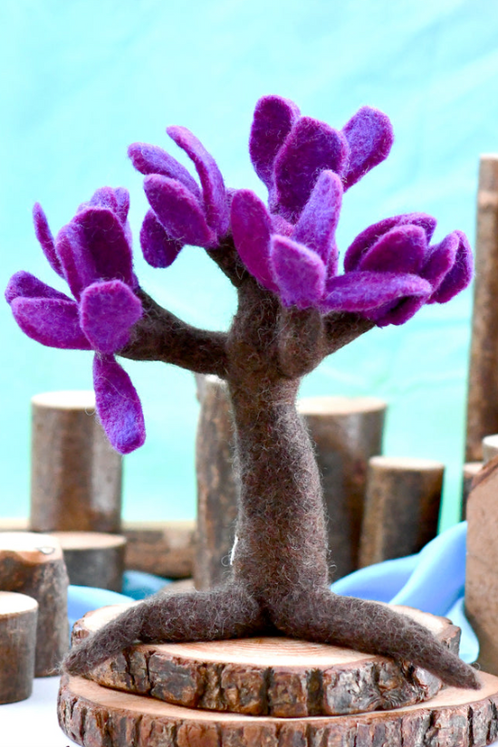 Handmade Felt Seasonal Spring Tree
