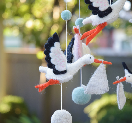 Cute Stork Hanging Mobile