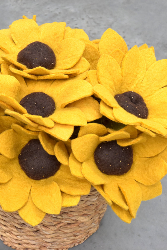 Organic Felt Flower Sunflower