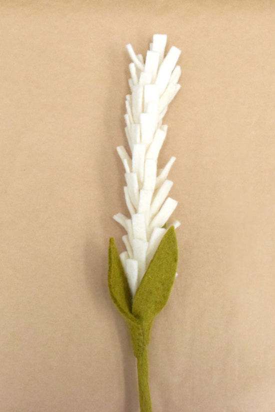 White Lavender Felt Flower