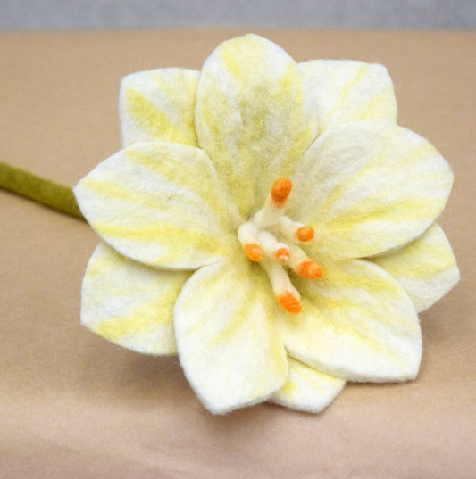 White felt Wildflower