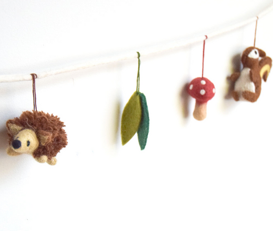 Hand-Felted Woodland Garland