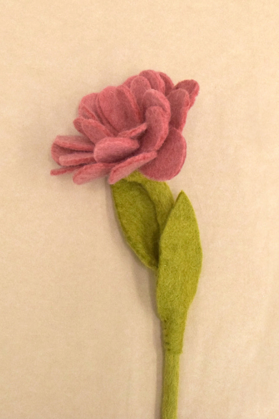 Organic Felt Zinnia Flower Gift