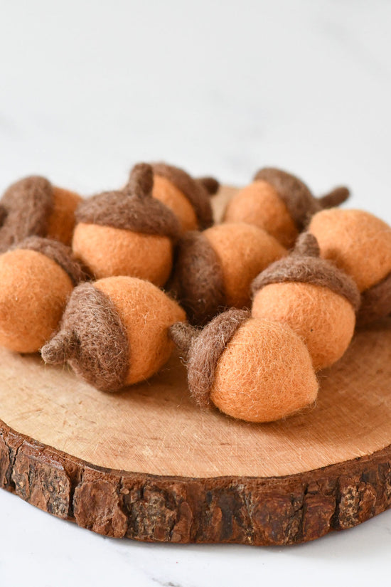 Handmade Felt Acorn Brown