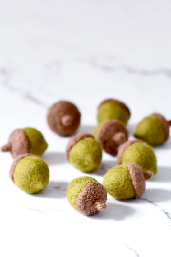 Green Felt Acorn