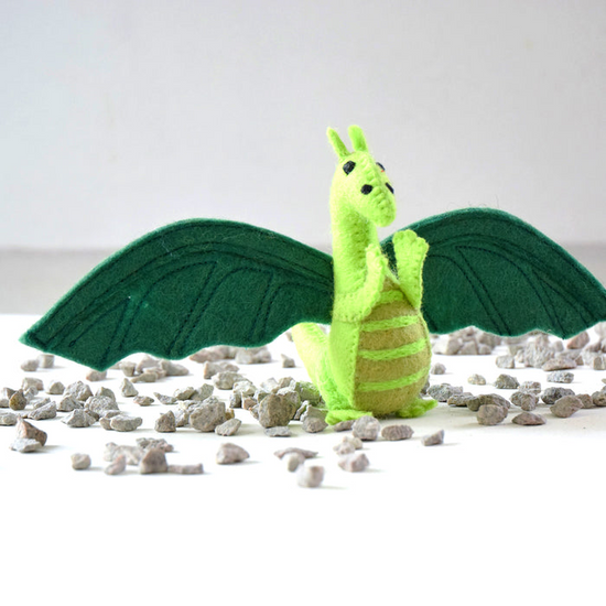 Felt Dragon Green