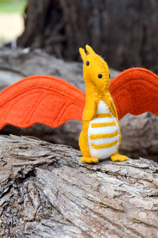 Felt Orange Dragon