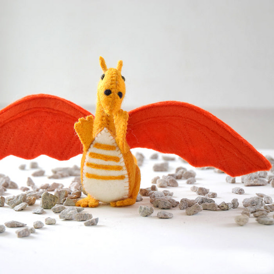 Felt Dragon Orange