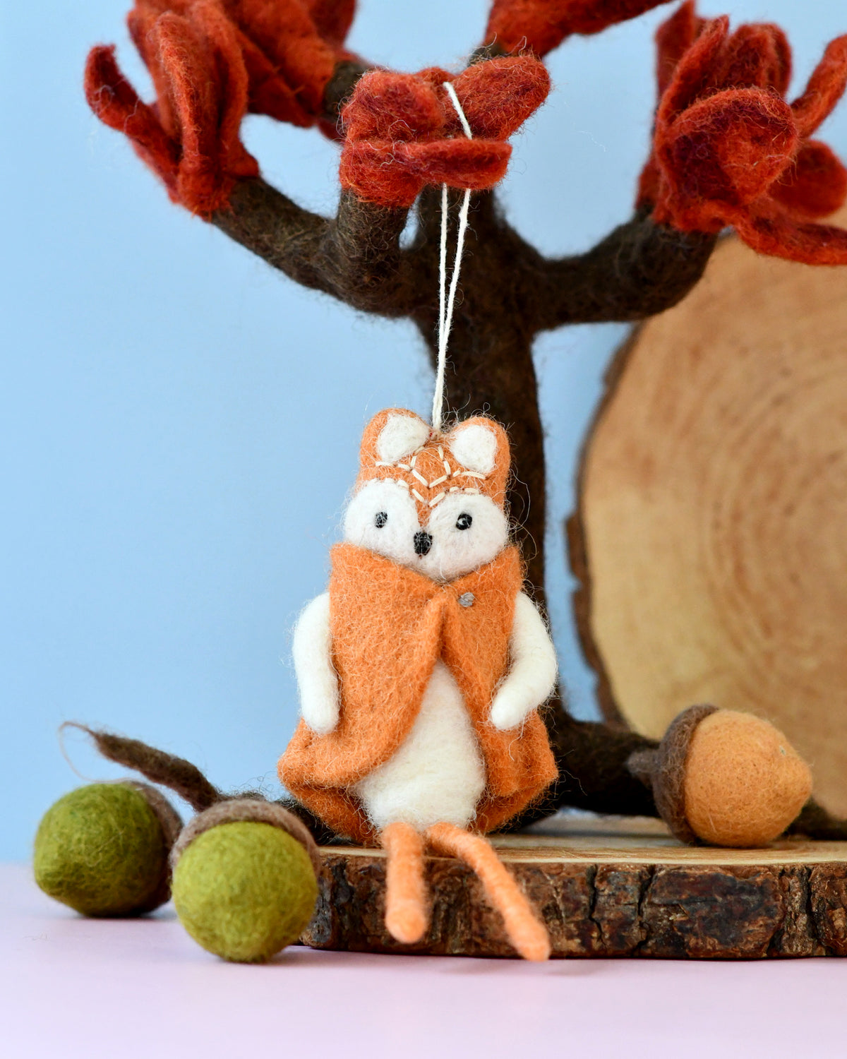 Christmas Fox Doll Ornament