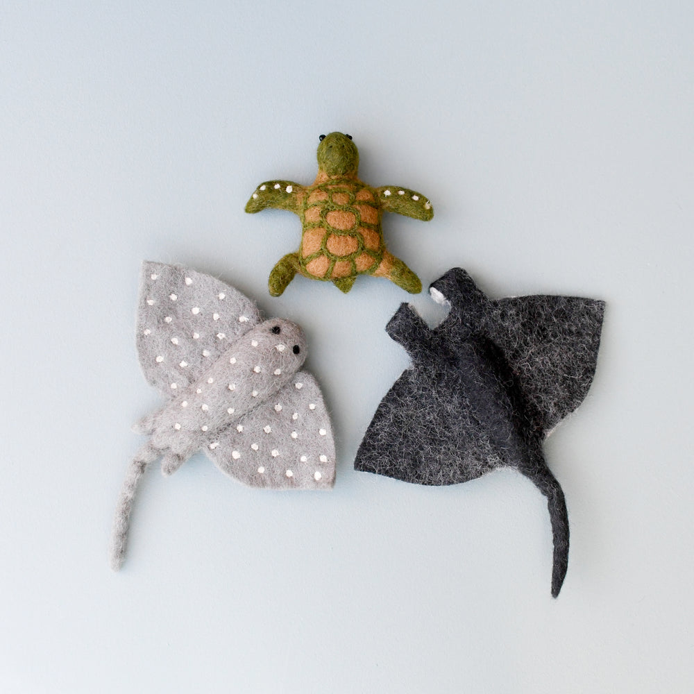 Sea Creature Set - Manta Ray, Eagle Ray and Sea Turtle