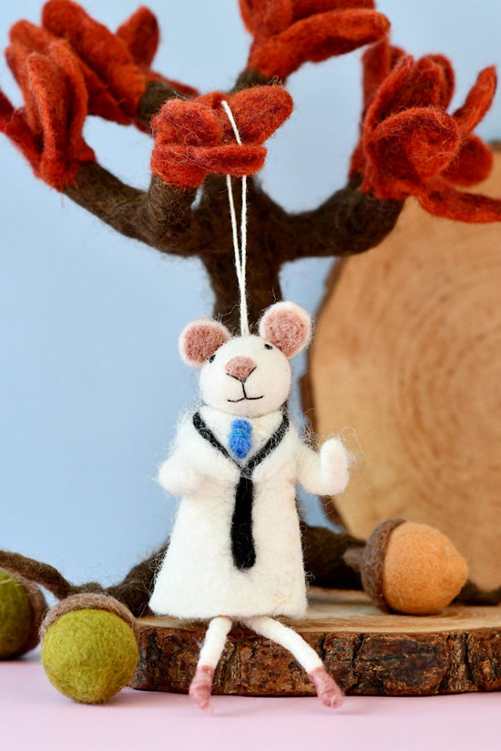 Handcrafted Christmas Mouse Ornament