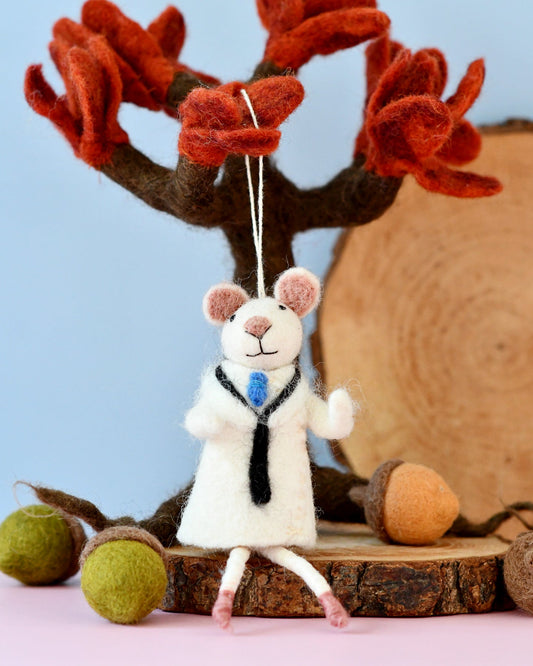 Handcrafted Christmas Mouse Ornament
