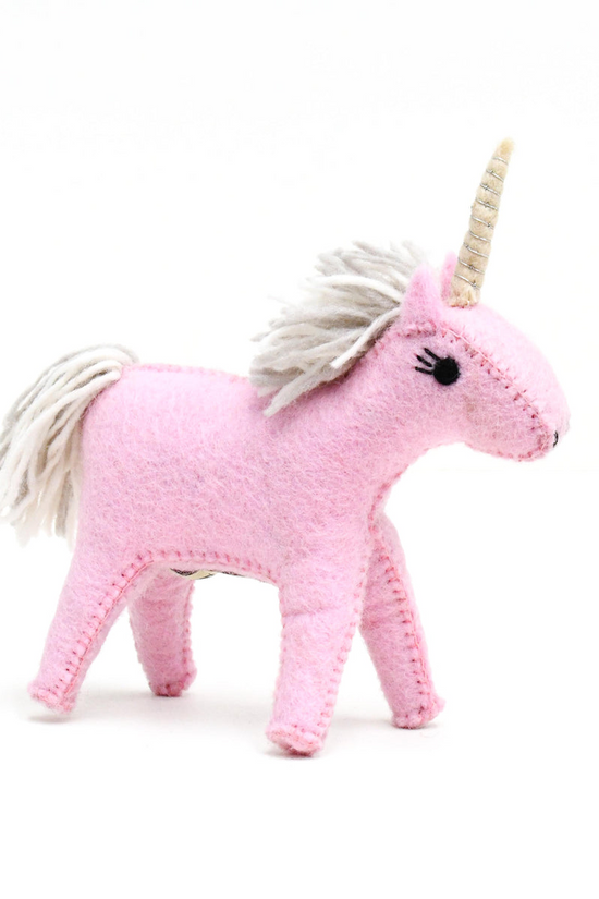 Pink Felt Unicorn