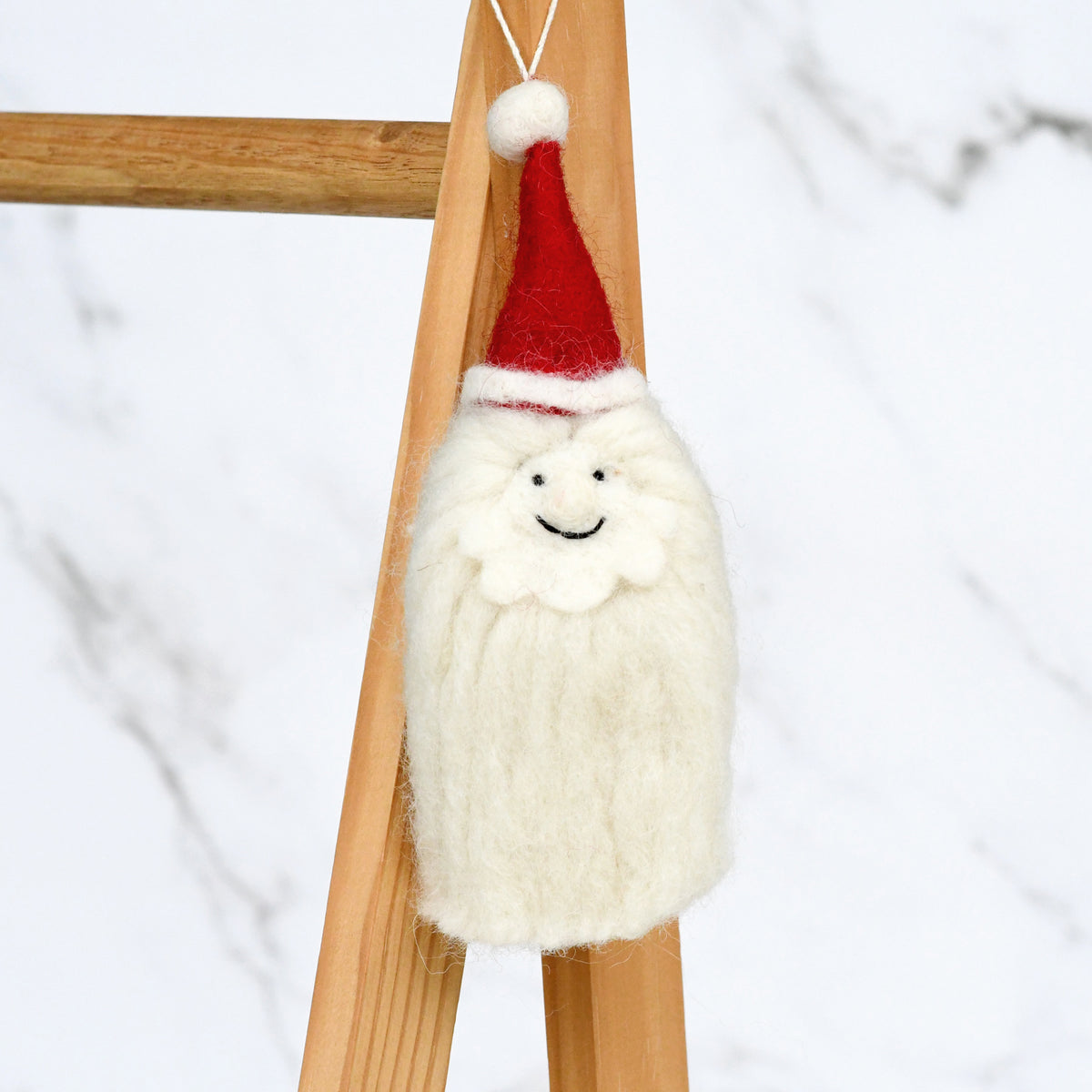Christmas Yeti Ornament - doubles as a finger puppet!